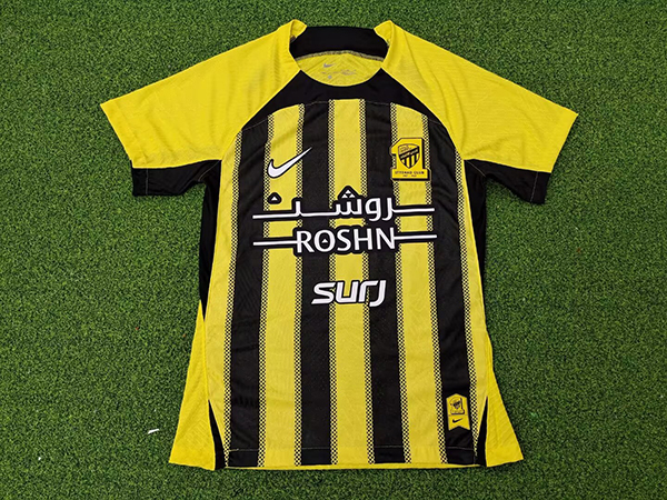 24-25 Season Al Ittihad Jeddah Home Yellow-Black Color Football Jersey